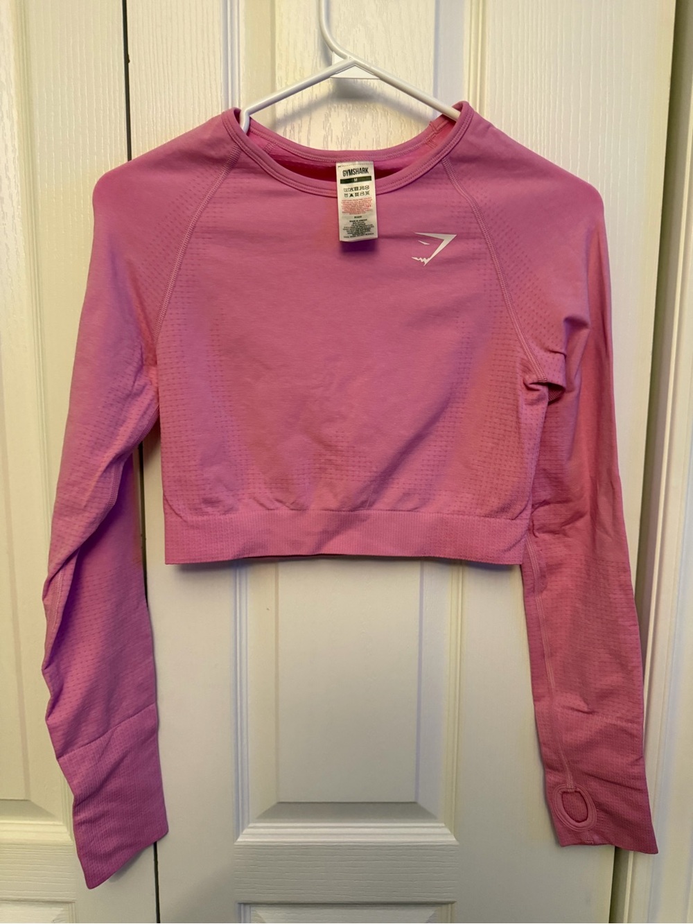 Gymshark Mauve Pink Long-Sleeve Seamless Crop Top